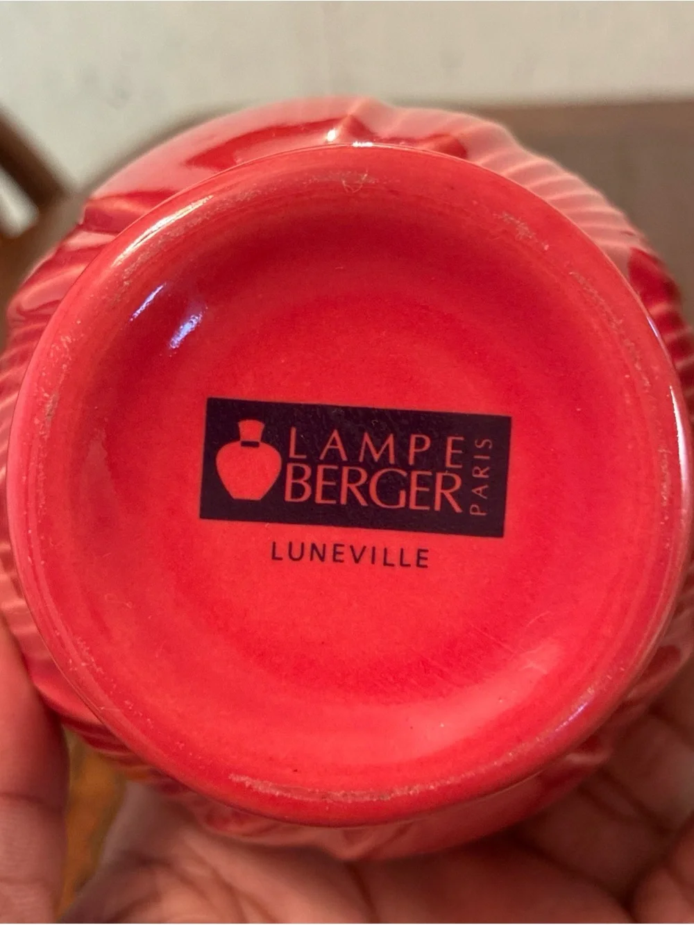 Vintage Lampe Berger Luneville Lotus Fragrance Lamp Rose Pink Ceramic